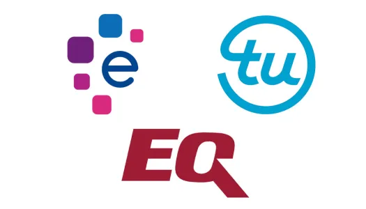 logos de experian, equifax, transunion